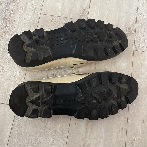 Franco Sarto Balin Chunky Lug Sole Patent Leather Penny Loafers Preppy Cream 8.5 - Picture 7 of 8